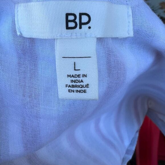 BP. Wide Leg Cropped Palazzo Pant Jumpsuit Striped Side Zip Tie Waist Women’s L - Picture 13 of 13